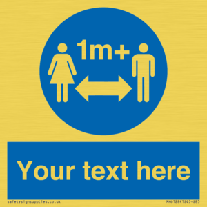 MH6128: 1M  Social Distance custom sign