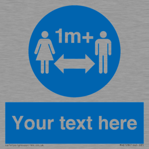 MH6128: 1M  Social Distance custom sign