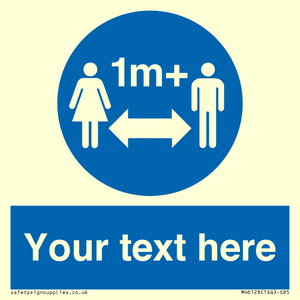 MH6128: 1M  Social Distance custom sign
