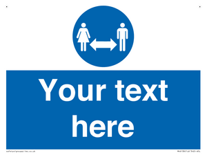 MH6138: Social Distance Custom sign