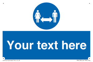 MH6138: Social Distance Custom sign