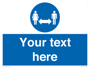 MH6138: Social Distance Custom sign