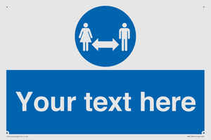 MH6138: Social Distance Custom sign
