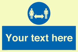MH6138: Social Distance Custom sign