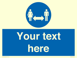MH6138: Social Distance Custom sign
