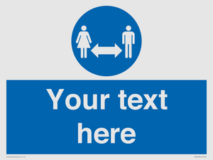MH6138: Social Distance Custom sign