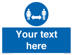 MH6138: Social Distance Custom sign