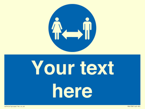 MH6138: Social Distance Custom sign