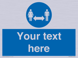 MH6138: Social Distance Custom sign