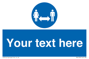 MH6138: Social Distance Custom sign