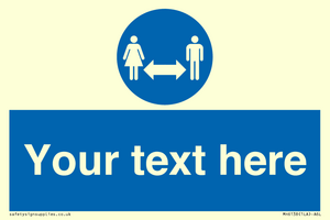 MH6138: Social Distance Custom sign