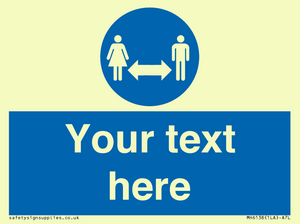 MH6138: Social Distance Custom sign