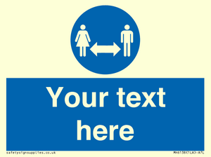 MH6138: Social Distance Custom sign