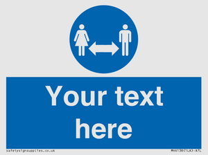 MH6138: Social Distance Custom sign