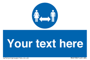 MH6138: Social Distance Custom sign