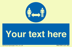 MH6138: Social Distance Custom sign