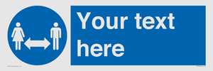 MH6138: Social Distance Custom sign