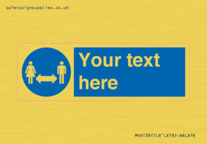MH6138: Social Distance Custom sign