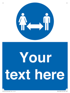 MH6138: Social Distance Custom sign