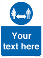 MH6138: Social Distance Custom sign