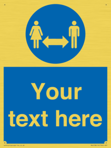MH6138: Social Distance Custom sign