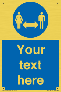 MH6138: Social Distance Custom sign