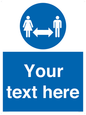 MH6138: Social Distance Custom sign