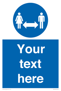 MH6138: Social Distance Custom sign