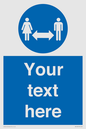 MH6138: Social Distance Custom sign