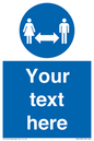 MH6138: Social Distance Custom sign
