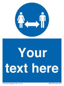 MH6138: Social Distance Custom sign
