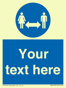 MH6138: Social Distance Custom sign