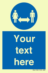 MH6138: Social Distance Custom sign