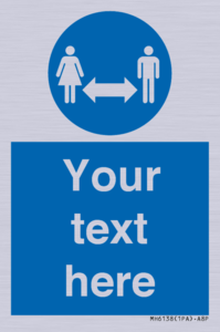 MH6138: Social Distance Custom sign