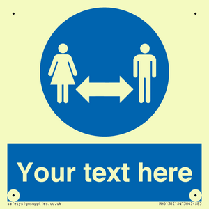 MH6138: Social Distance Custom sign
