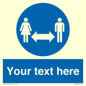 MH6138: Social Distance Custom sign
