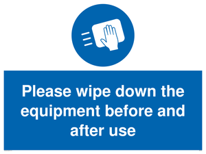 MH6159: Please wipe down the equipment before and after use