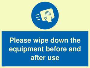 MH6159: Please wipe down the equipment before and after use