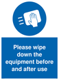 MH6159: Please wipe down the equipment before and after use