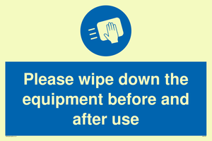 MH6159: Please wipe down the equipment before and after use