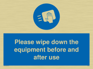 MH6159: Please wipe down the equipment before and after use