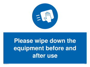 MH6159: Please wipe down the equipment before and after use