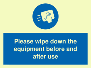 MH6159: Please wipe down the equipment before and after use