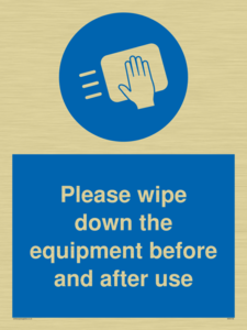 MH6159: Please wipe down the equipment before and after use