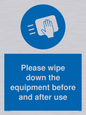 MH6159: Please wipe down the equipment before and after use