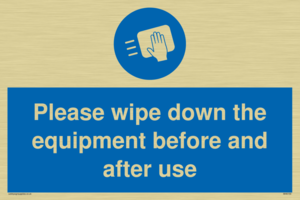 MH6159: Please wipe down the equipment before and after use