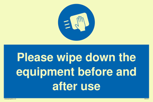 MH6159: Please wipe down the equipment before and after use