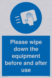 MH6159: Please wipe down the equipment before and after use