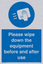 MH6159: Please wipe down the equipment before and after use