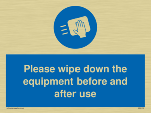 MH6159: Please wipe down the equipment before and after use